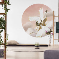 Taupe Tsuru – Tapeta Koło Standard