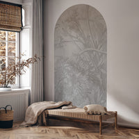 Grey Ombre Flower – Tapeta Łuk Standard