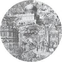 Gulliver Grey – Tapeta Koło Standard