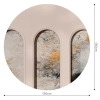 Libra Beige Fog – Tapeta Koło Standard