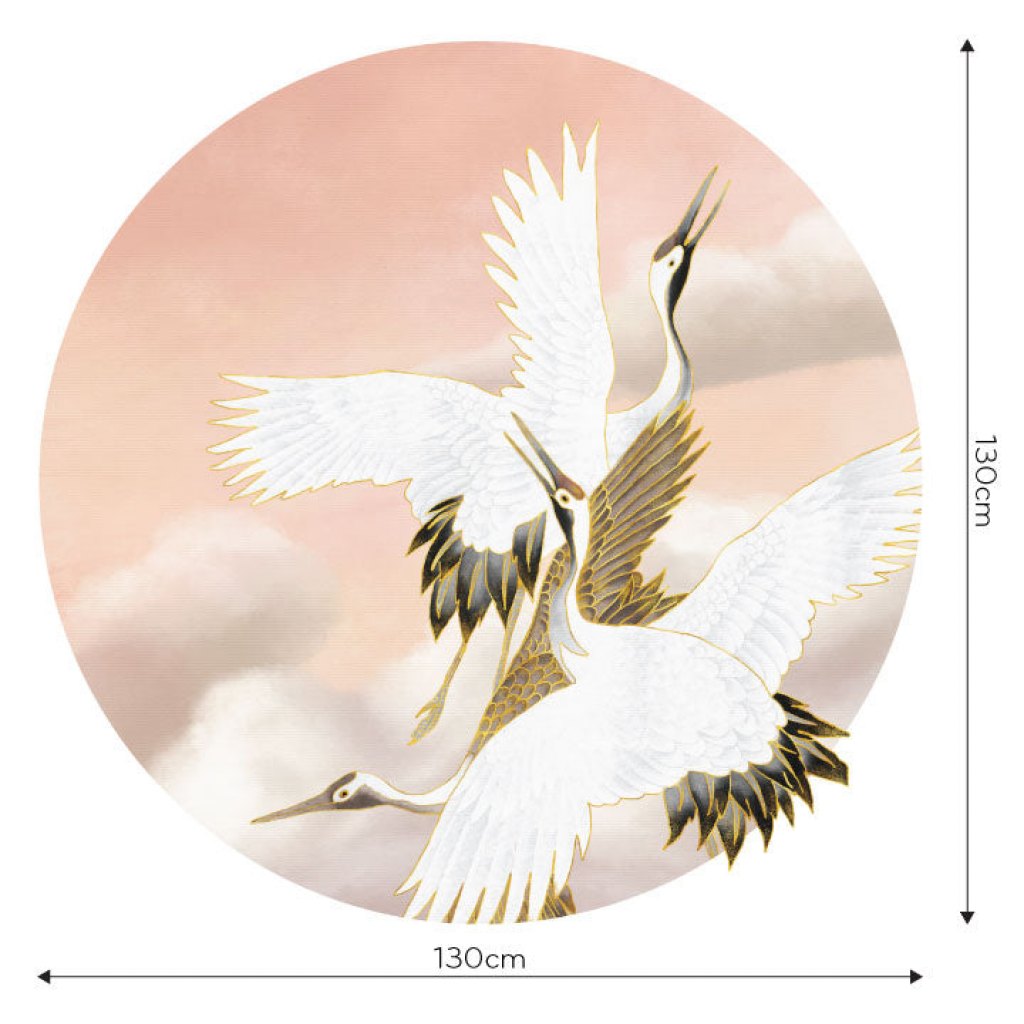 Taupe Tsuru – Tapeta Koło Standard