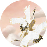 Taupe Tsuru – Tapeta Koło Standard