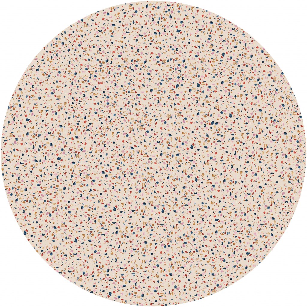 Terrazzo Pink – Tapeta Koło Standard