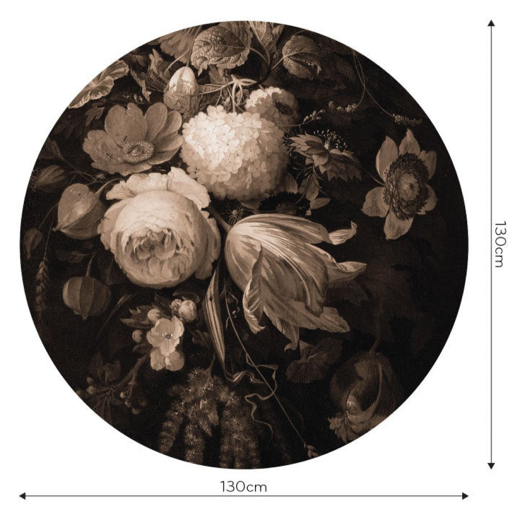 Boudoir Beige – Tapeta Koło Standard