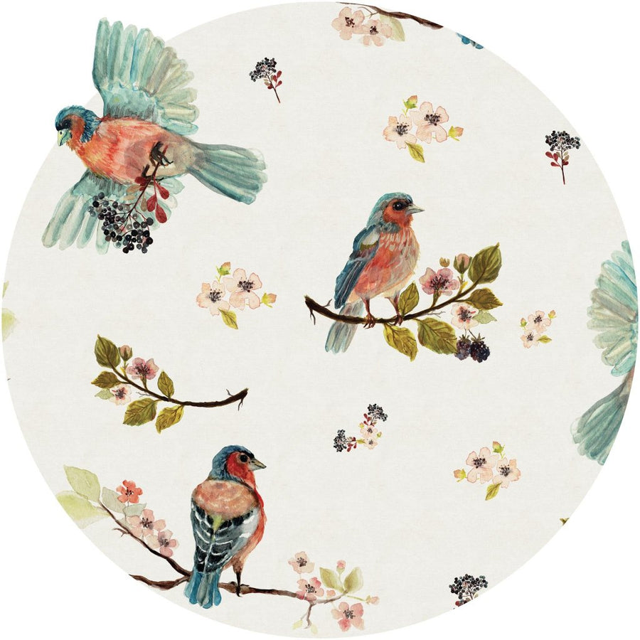 Uccello Cantante Cream – Tapeta Koło Standard