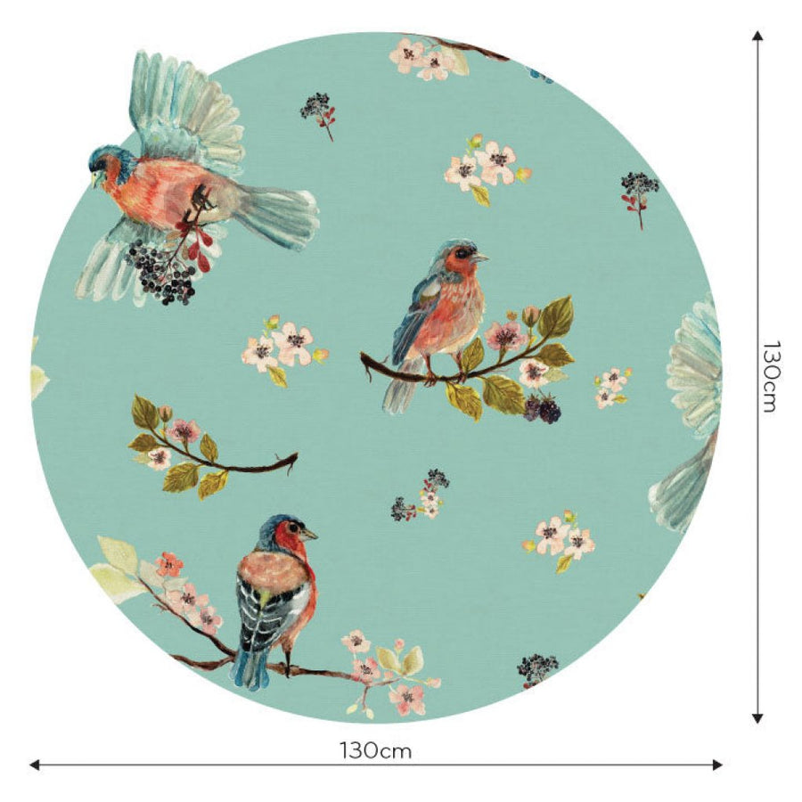 Uccello Cantante Mint – Tapeta Koło Standard