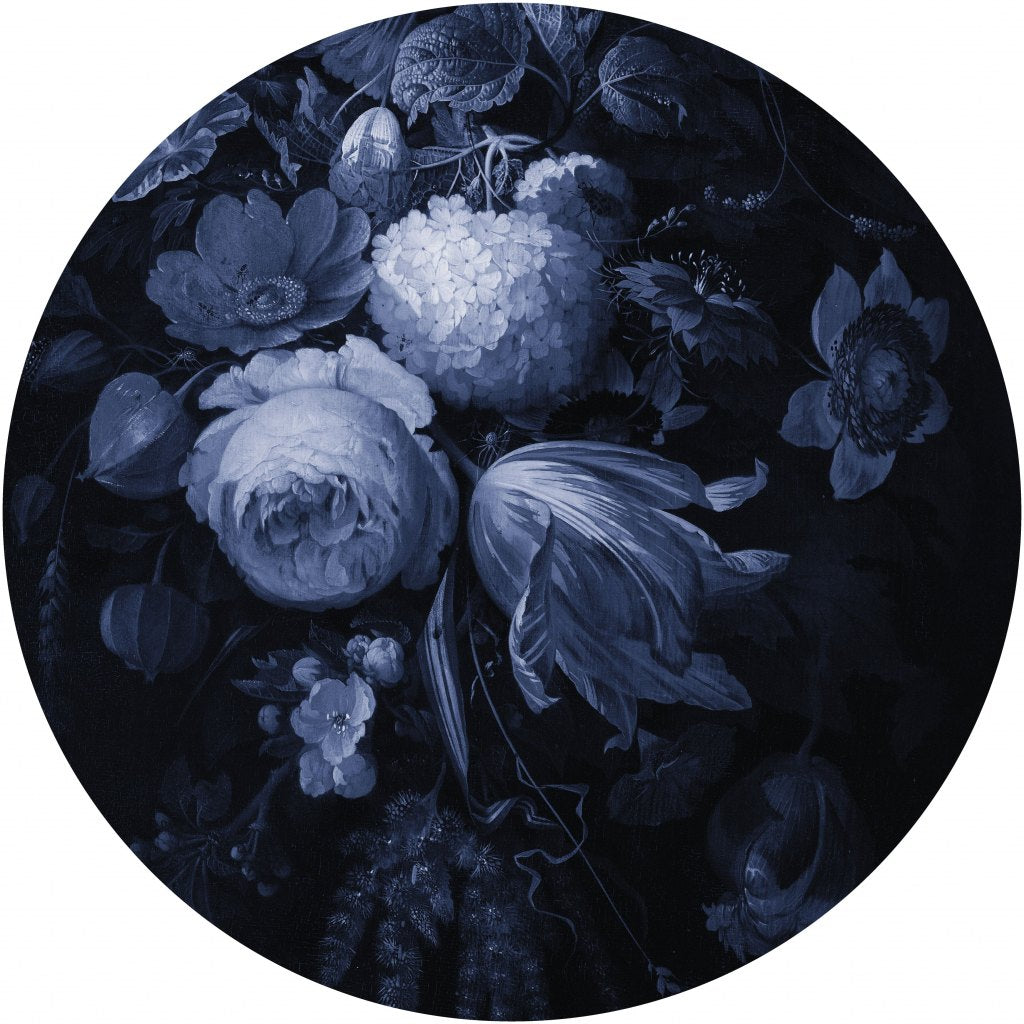 Boudoir Navy – Tapeta Koło Standard