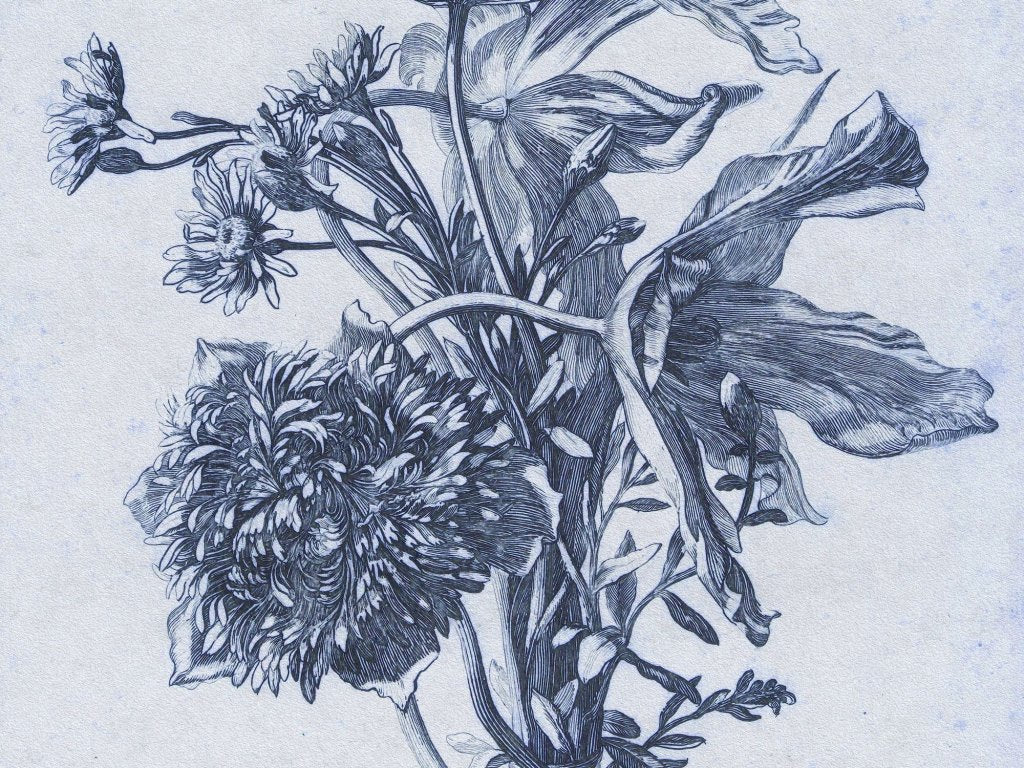 Blue Flower – Tapeta na wymiar