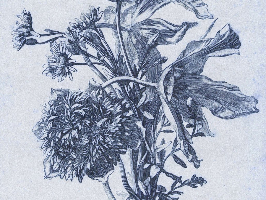 Blue Flower – Tapeta na wymiar