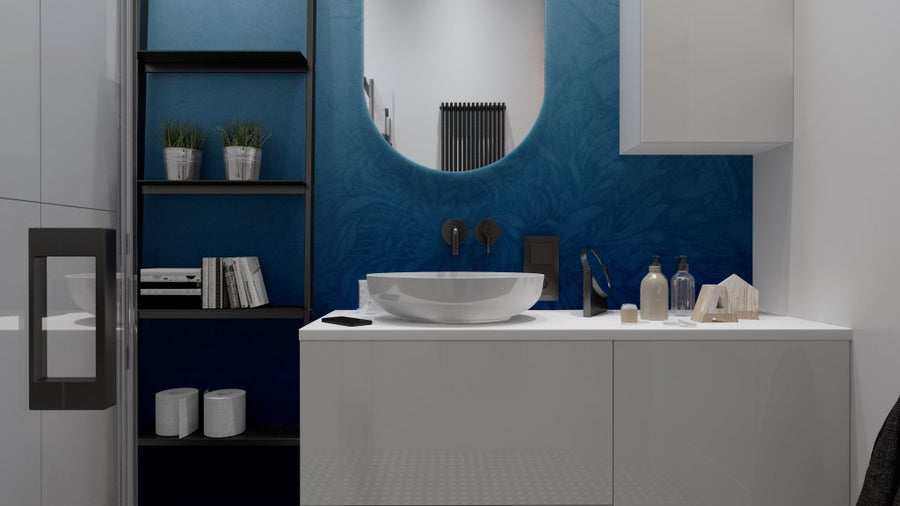 Blue Ombre Flower – Tapeta na wymiar