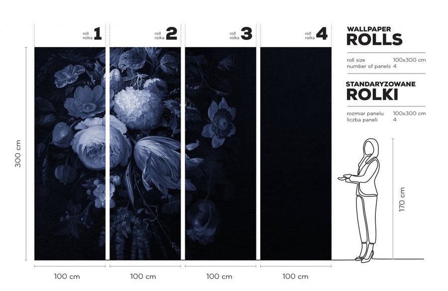 Boudoir Navy – Tapeta na wymiar