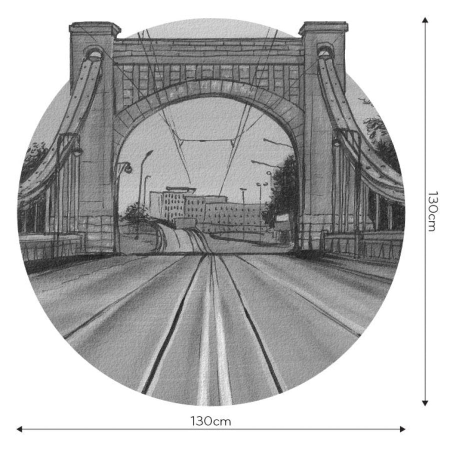 Bridge B&W – Tapeta Koło Standard