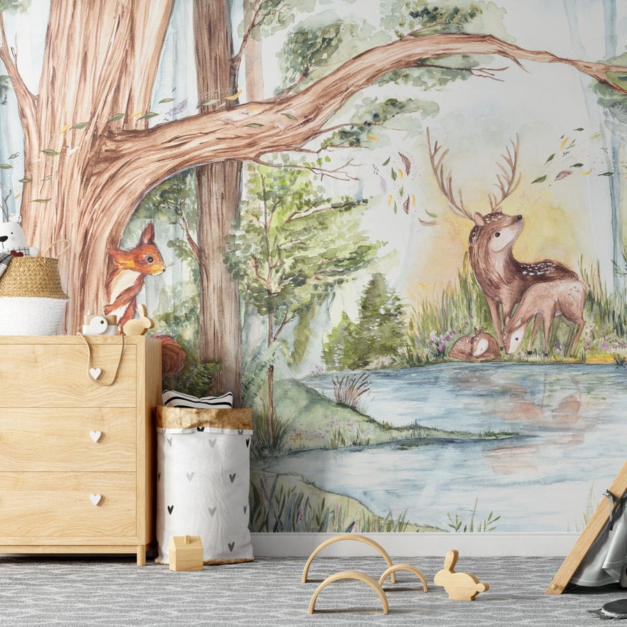 Deer Friends – Tapeta na wymiar