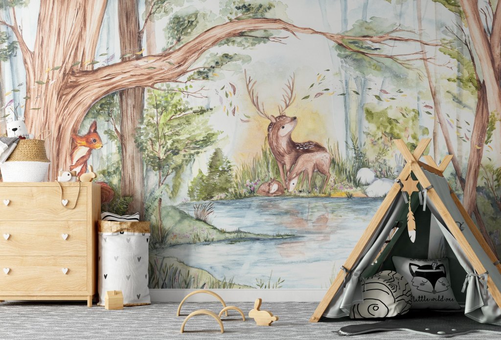 Deer Friends – Tapeta na wymiar