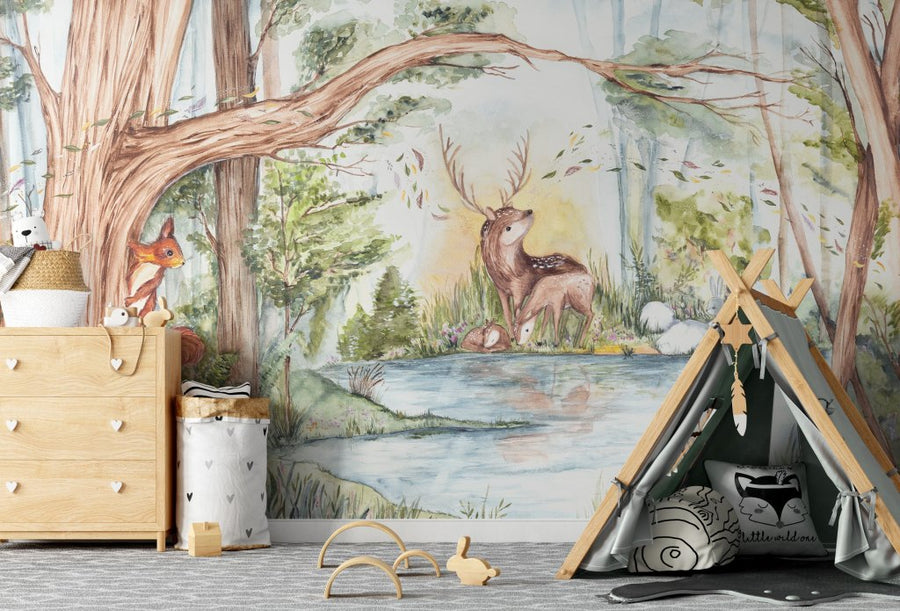 Deer Friends – Tapeta na wymiar