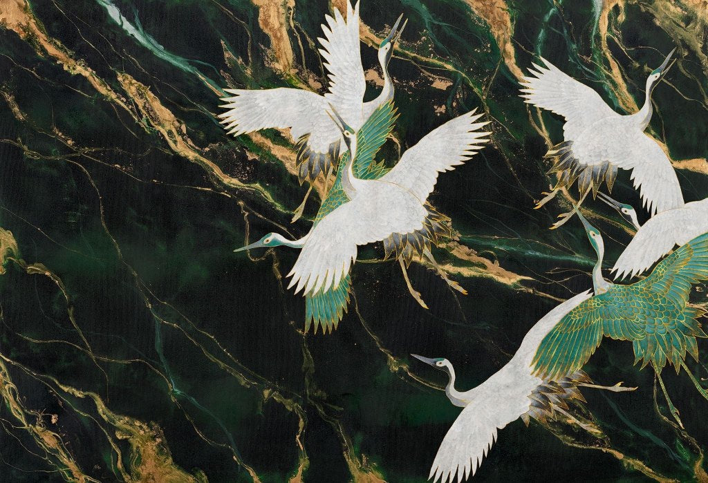 Emerald Tsuru – Tapeta na wymiar