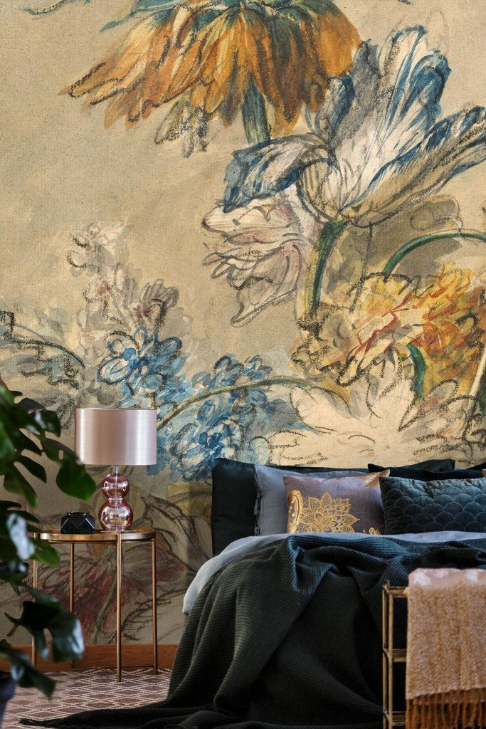 Honey Classic Flower – Tapeta na wymiar