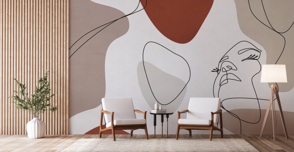 Layla Taupe – Tapeta na wymiar