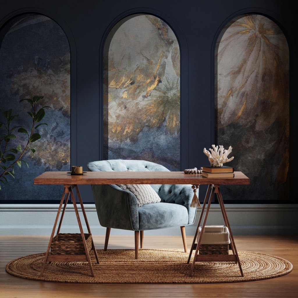 Libra Graphite Harmony Blue – Tapeta na wymiar