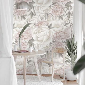 Peony Light – Tapeta na wymiar