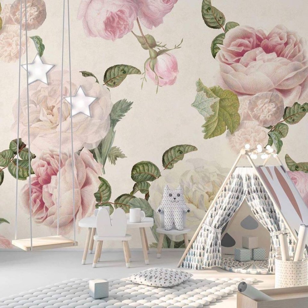 Roses Cream – Tapeta na wymiar