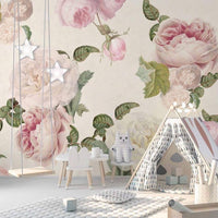 Roses Cream – Tapeta na wymiar