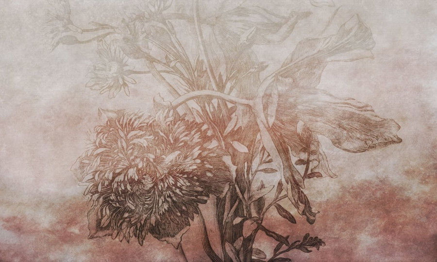 Rust Ombre Flower – Tapeta na wymiar