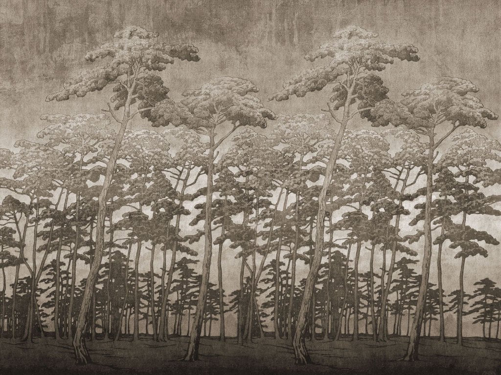 Secret Forest Beige – Tapeta na wymiar