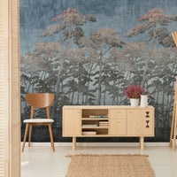 Secret Forest Blue – Tapeta na wymiar