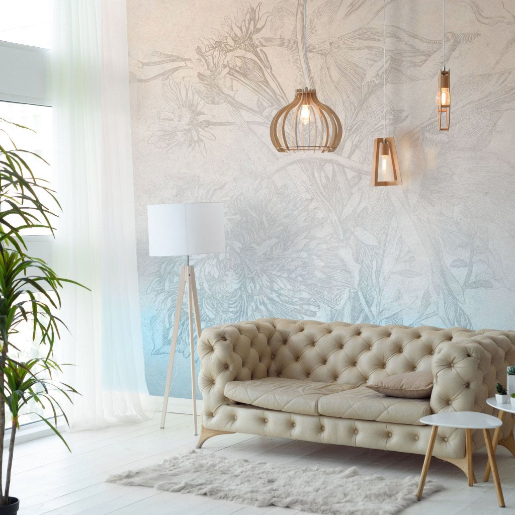 Sisal Ombre Flower – Tapeta na wymiar