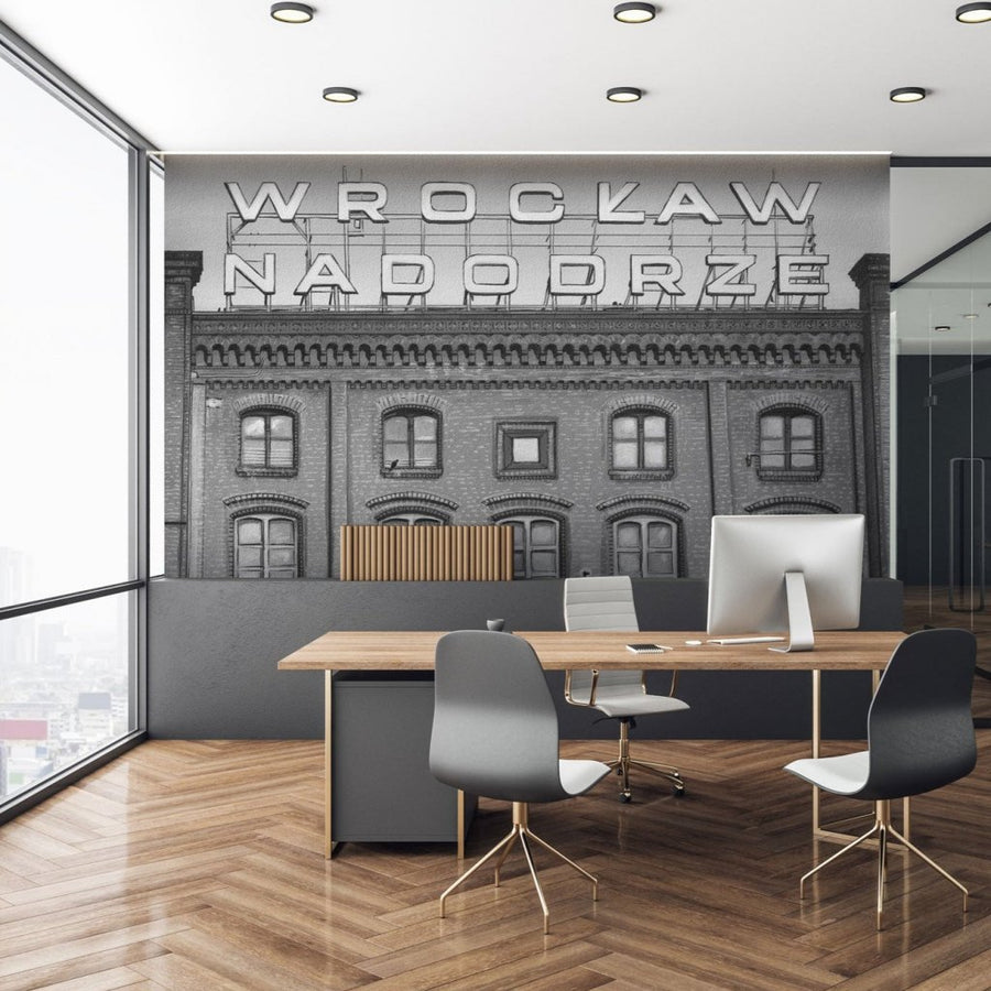 Station B&W – Tapeta na wymiar