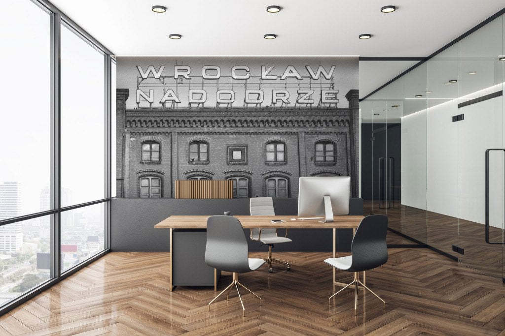 Station B&W – Tapeta na wymiar