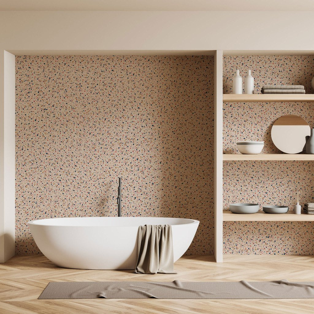 Terrazzo Pink – Tapeta na wymiar