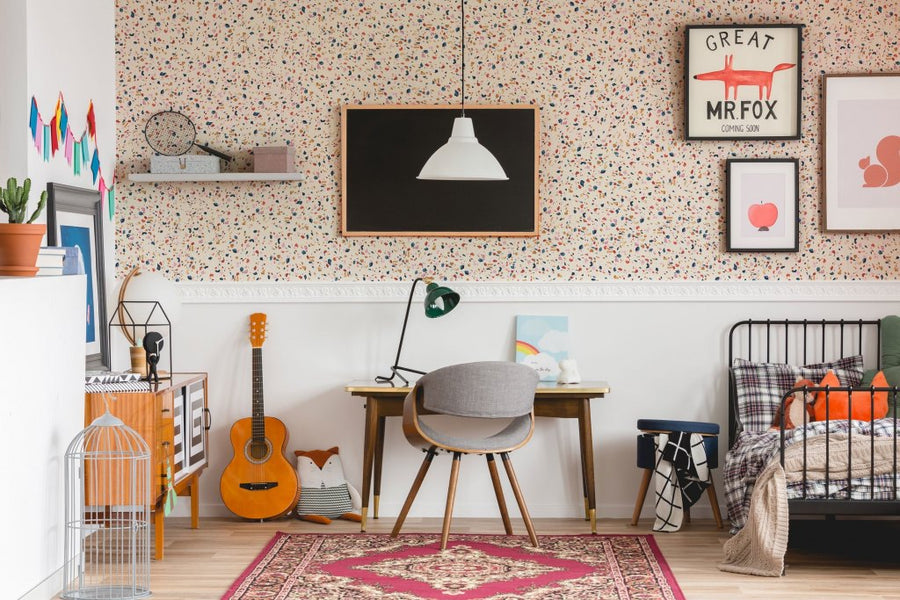 Terrazzo Pink – Tapeta na wymiar