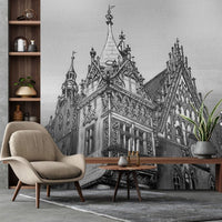 Town hall B&W – Tapeta na wymiar