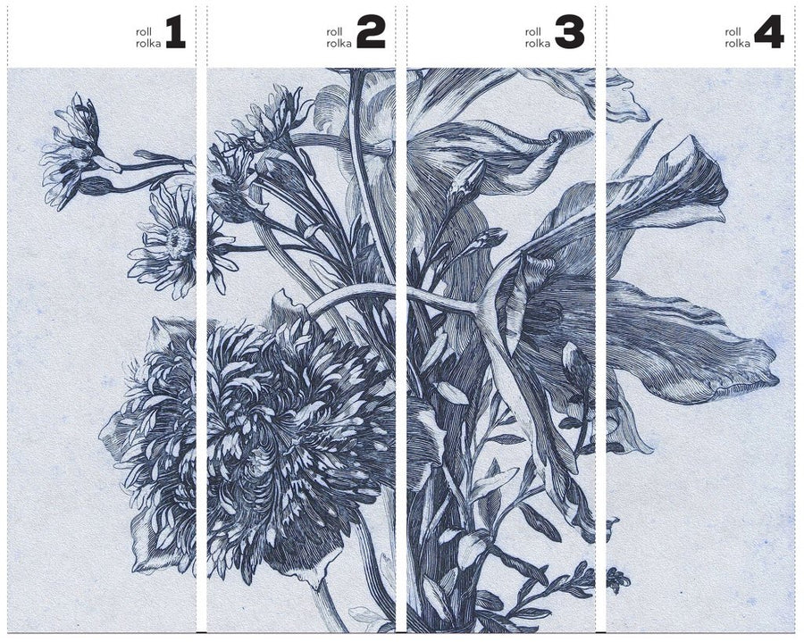 Blue Flower – Tapeta w rolkach