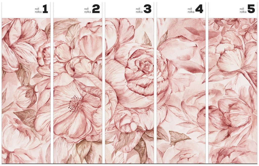 Brassica Pink – Tapeta w rolkach