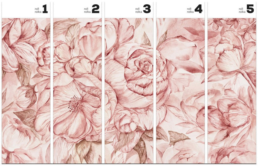 Brassica Pink – Tapeta w rolkach