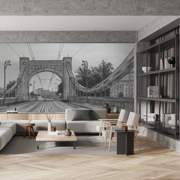 Bridge B&W – Tapeta w rolkach