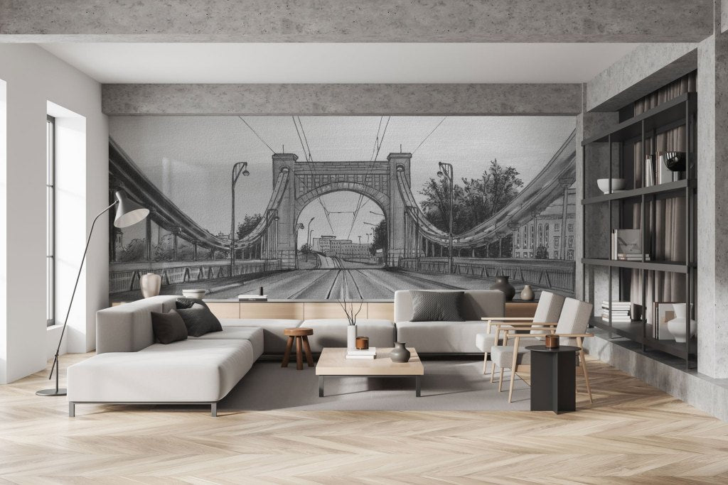 Bridge B&W – Tapeta w rolkach