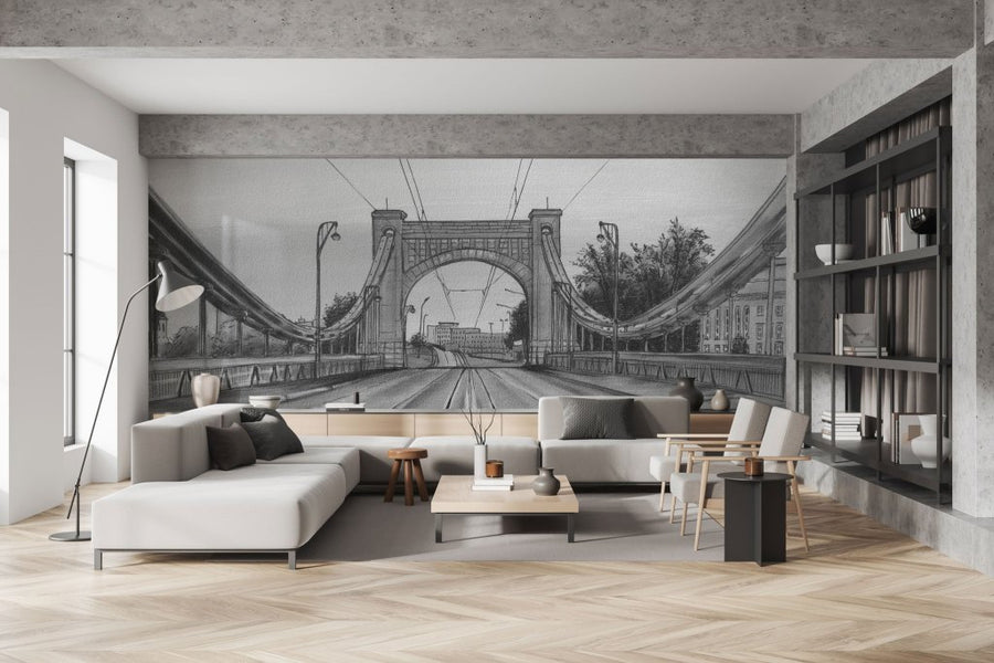 Bridge B&W – Tapeta w rolkach