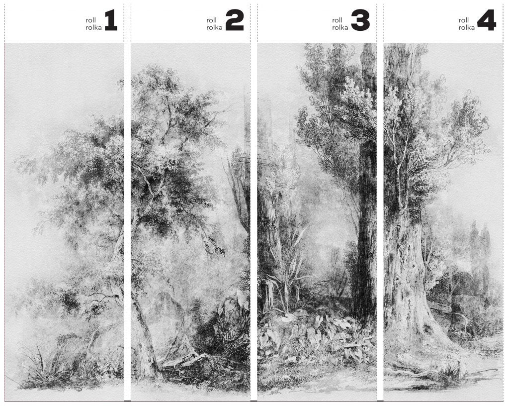 Calm Black and White – Tapeta w rolkach