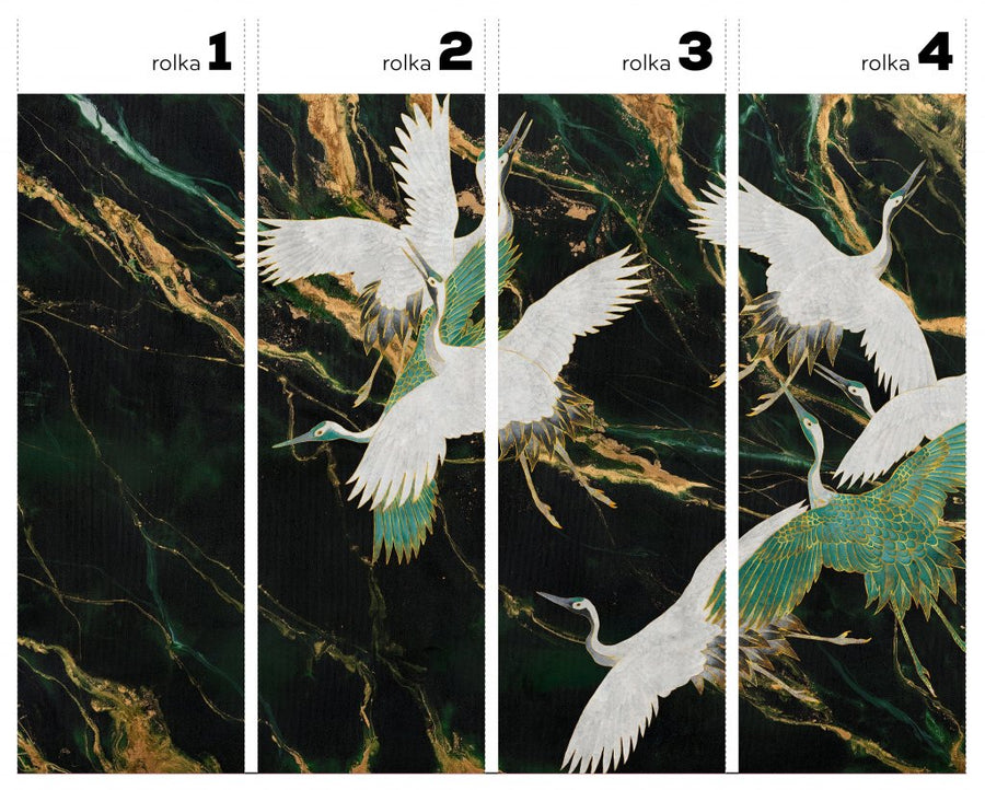 Emerald Tsuru – Tapeta w rolkach