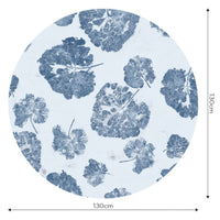 Foglia Navy – Tapeta Koło Standard