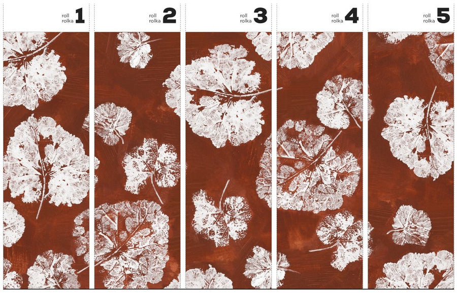 Foglia Rust – Tapeta w rolkach