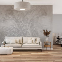 Grey Ombre Flower – Tapeta w rolkach