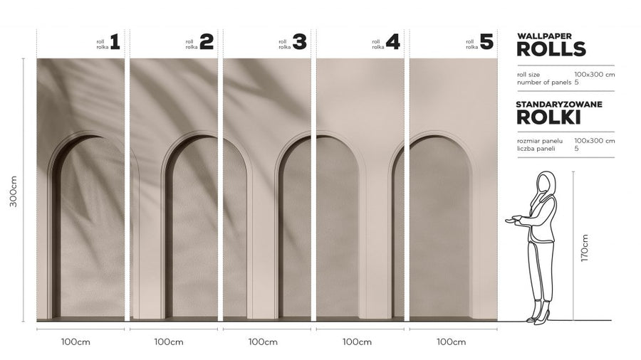 Libra Beige – Tapeta w rolkach