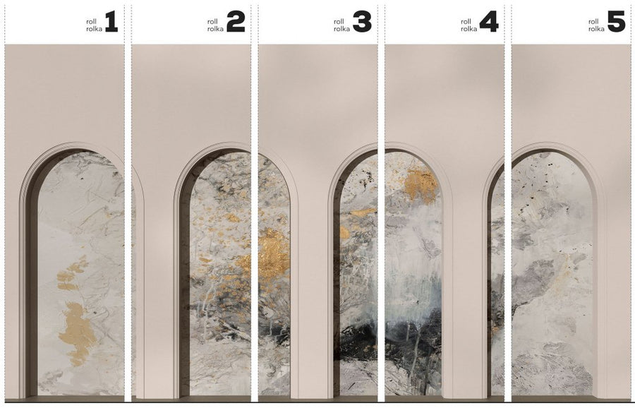 Libra Beige Fog – Tapeta w rolkach