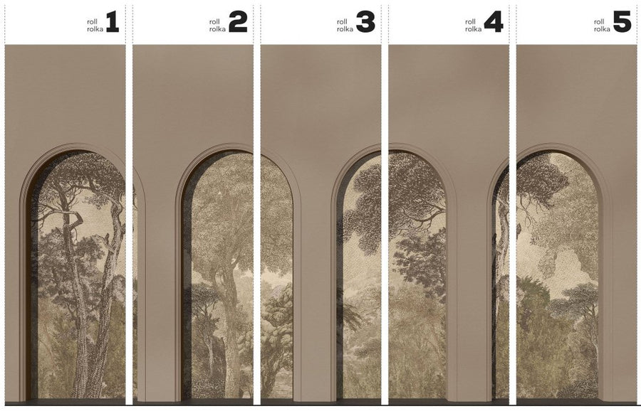 Libra Coffee Hood Beige – Tapeta w rolkach