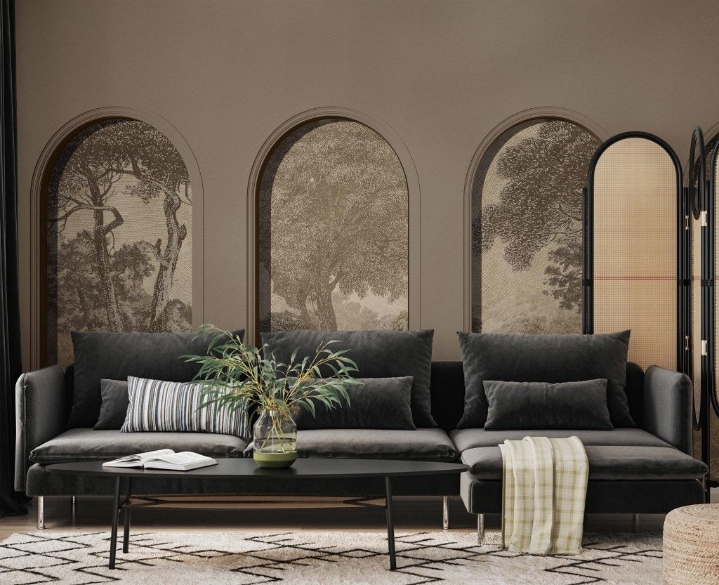 Libra Coffee Hood Beige – Tapeta w rolkach